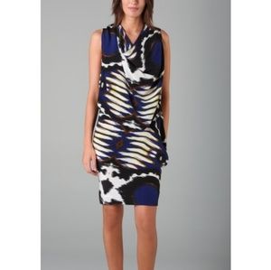 LAMB Ikat Print Draped Dress